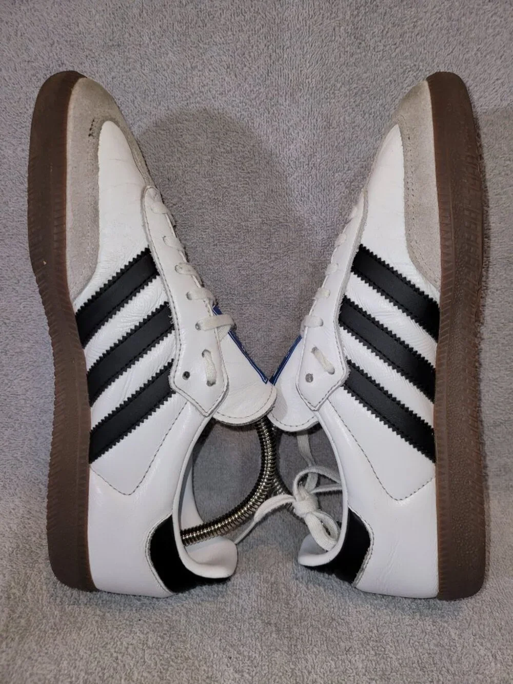 Adidas Samba OG Big Kid's Size 7 White Black Brown Gum Sneakers (#1881)